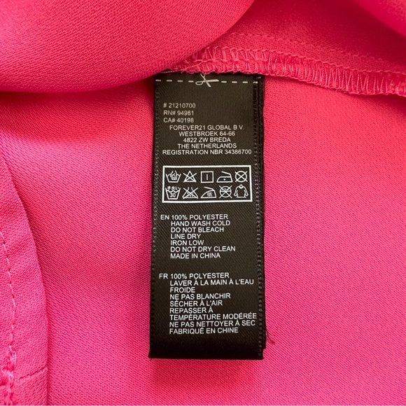 FOREVER 21 Love 21 Long Sleeve Blouse Pink Gold Punk Spikes Sz S - Picture 10 of 11